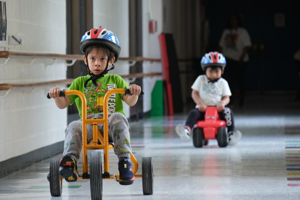 PHOTOS | New York Institute for Special Education students ride tricycles to raise money for St.&nbsp;Jude’s
